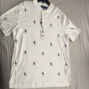 Polo by Ralph Lauren White Polo Shirt (large)